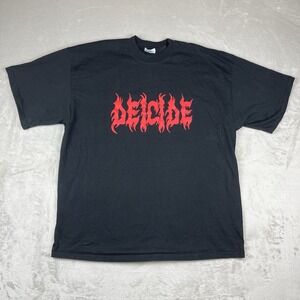 Vintage Y2K Deicide T Shirt Men 2XL Logo Band Obituary Napalm Death Morbid Angel